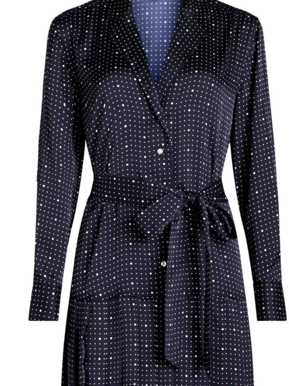 Free Assembly Women's Pleated Mini Shirtdress with Long Sleeves, Size S 4/6
